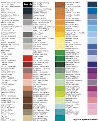 colour charts for decals