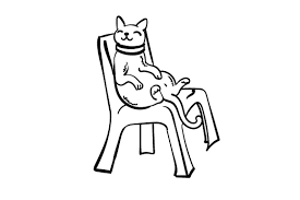 cat sitting on chair svg cut file by