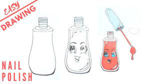how to draw a nail polish bottle step
