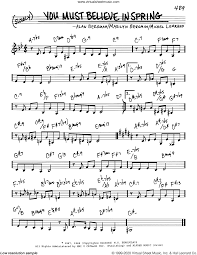 You Must Believe In Spring sheet music (real book - melody and chords)  (real book)