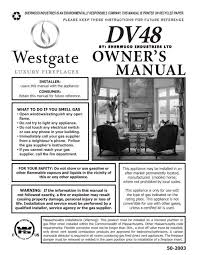 Owner S Manual Westgate Fireplaces