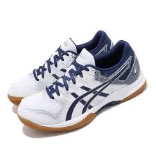 Details About Asics Gel Rocket 9 White Blue Gum Womens Volleyball Shoes 1072a034 102