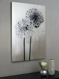 foil dandelions canvas wall art in 2020
