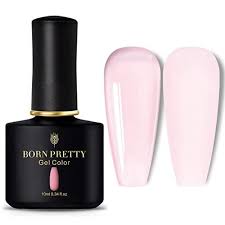 born pretty pink gel polish sheer milky