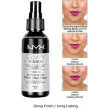 nyx makeup setting spray dewy