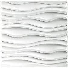 White Wave Pvc 3d Wall Panels