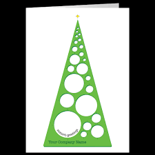 Architectural Christmas Card Tree Template 3814