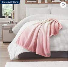 Pink Throw Blanket Ugg Coco Luxe At Bed