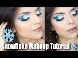 blue snowflake winter eyeshadow makeup