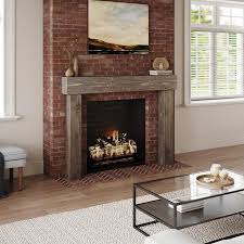 Rustic Ridge Wood Fireplace Mantel In