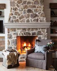 Cottage Fireplace Stone Fireplace