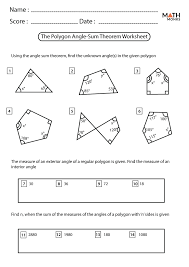 angles in polygons worksheets math monks