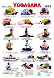 yogasana seating postures wall chart