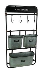 galvanized metal baskets hooks and