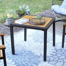 Faux Wicker Patio Dining Table