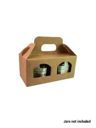 kraft carry gift box 2x1 5oz jars