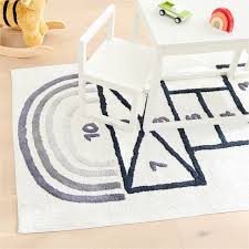 washable hopscotch play rug west elm