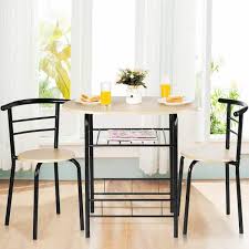Costway 3 Pcs Dining Set 2 Chairs And