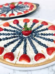 berries and cream sugar cookie pizza