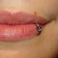 Bead Ring Lip Piercing