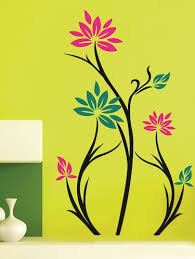 Buy Leaf Design Wall Sticker For