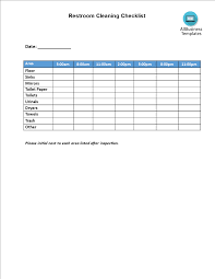 Free Restaurant Restroom Cleaning Template Templates At