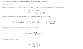Theoretical Linear Least Squares