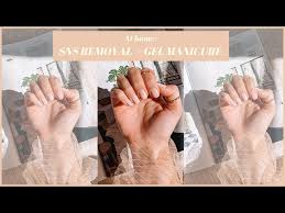 diy sns removal gel manicure