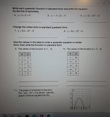 Solved Write Each Quadratic Function In