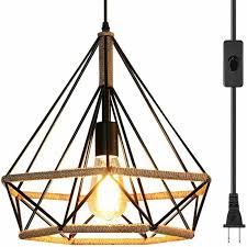 Ganeed Plug In Pendant Light Industrial Vintage Metal Swag Hanging Light Farmhou 7445018095083 Ebay
