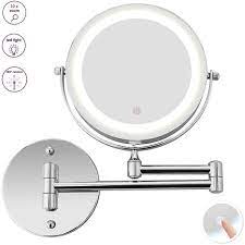 wall mounted makeup mirror led