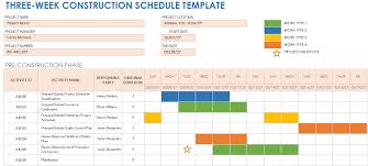 Free Construction Schedule Templates