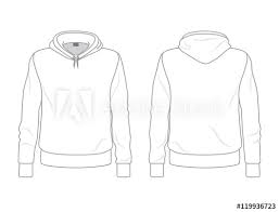 Mens Hoodie Template Front And Back View Buy This Stock