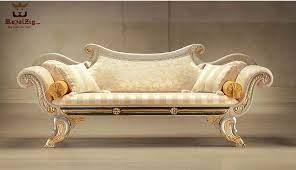royalzig luxury teak wood maharaja sofa