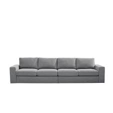 lilola home jules 4 seater sofa in light gray linen