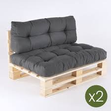 sofas de paletes y 2 almofadas