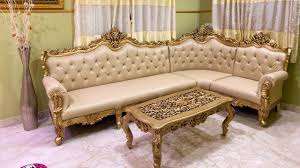 Plenty of seating meets plenty of style in our modern sectionals. 173 Stylish Corner Sofa Designs With Gold Paint For Living Room L Shaped Sofa Aarsun Woods Youtube