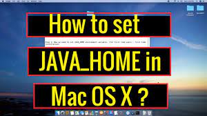 how to set java home in mac os x