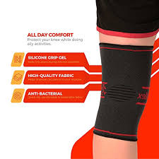 Uflex Athletics Knee Compression Sleeve Support For Running Jogging Sports Brace For Joint Pain Relief Arthritis And Injury Recovery Single