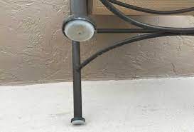 1 1 4 wrought iron chair glide white