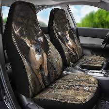 Deer Hunting Zipper Camo Car Seat