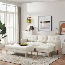 Sofa Chaise Lounge With Ottoman Bench