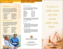 Examples Of Medical Brochures Toddbreda Com