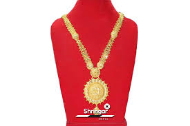 gold plated long rani haar necklace