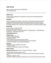 Bank teller resume sample you need to bank on more than just your skills and experience to get offers for bank teller jobs. Banking Resume Samples 46 Free Word Pdf Documents Download Free Premium Templates