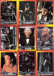 The 1966 topps batman black bat cards feature color drawings of scenes in which batman and robin fight their most popular adversaries. Batman Returns Trading Cards 1992 Nostalgia