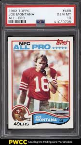 The prices shown are the lowest prices available for joe montana all pro the last time we updated. 1982 Topps Football Joe Montana All Pro 488 Psa 10 Gem Mint Pwcc Psa10 Sportscards Collecting Joe Montana Football Cards Topps Football Cards