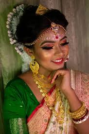 indian bride makeup stock photos