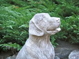 Golden Retriever Statue Concrete Dog