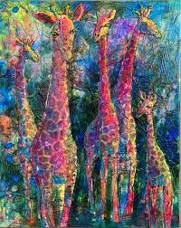 Giraffe Art Giraffe Painting On Canvas